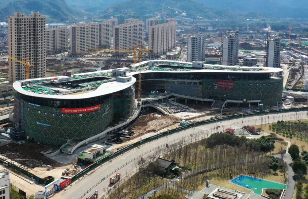 给力台州市天台文化中心正在穿上外衣预计10月完工